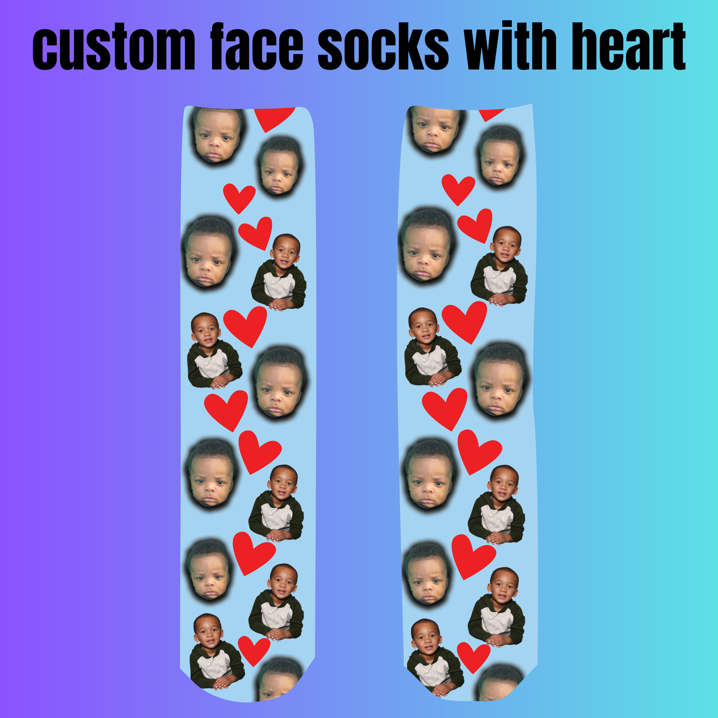 Custom Socks, Face socks, silly socks, gag gifts- Custom socks all occasions