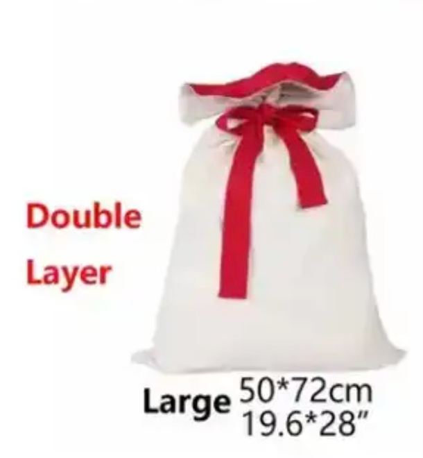Custom Santa Sack-Large w/ red ribbon