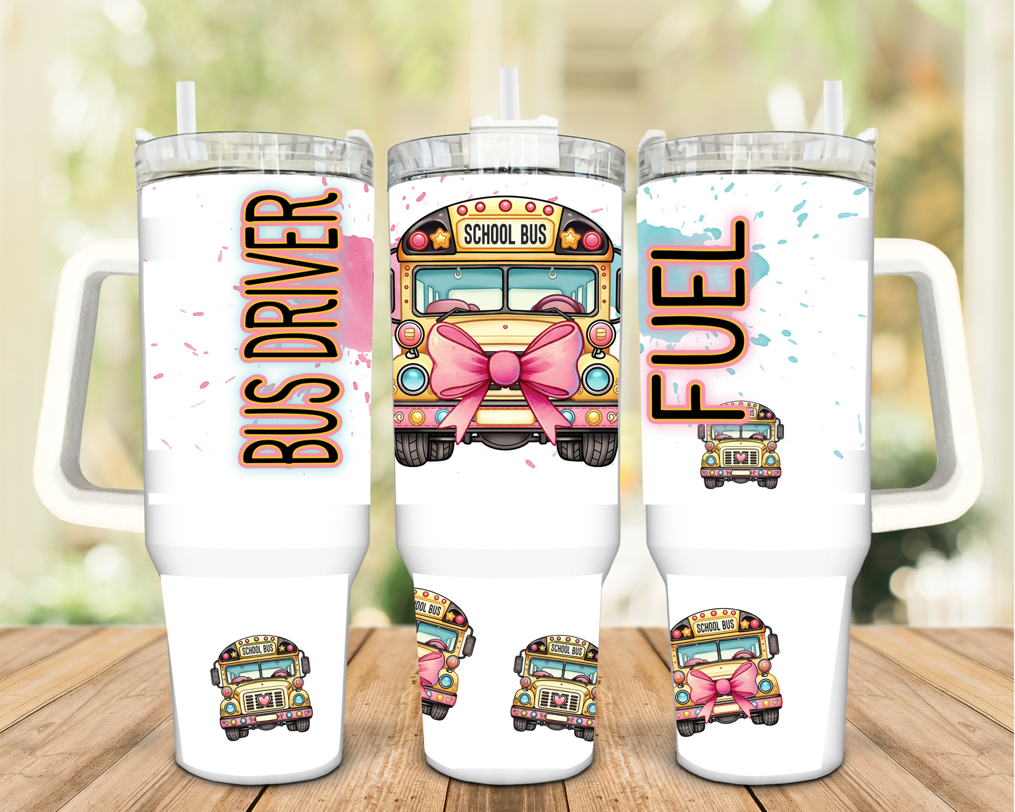 Bus Driver Fuel 40oz Stainless Steel Tumbler