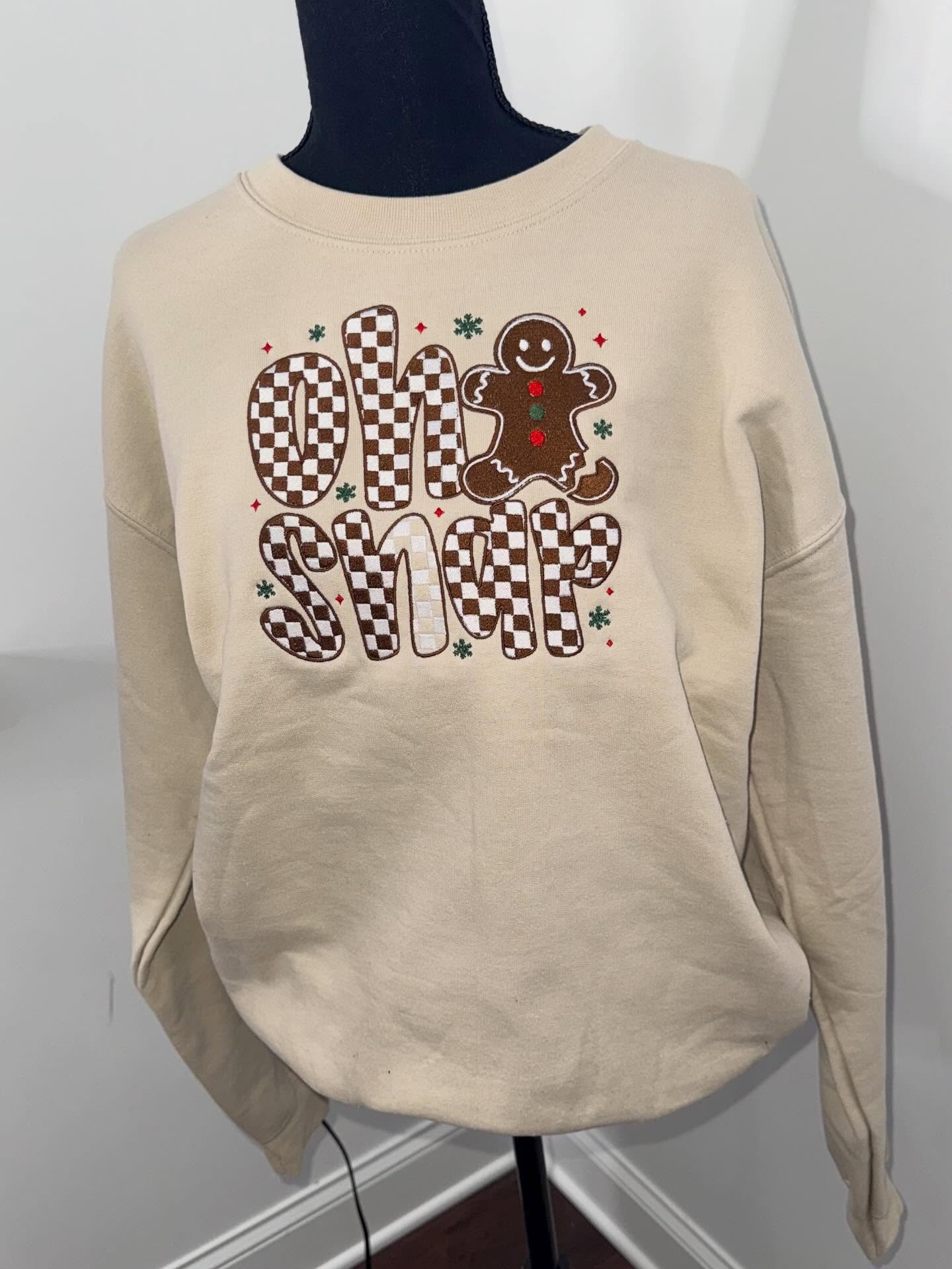 OH SNAP-GINGERBREAD EMBROIDERY SWEATSHIRT (Copy)