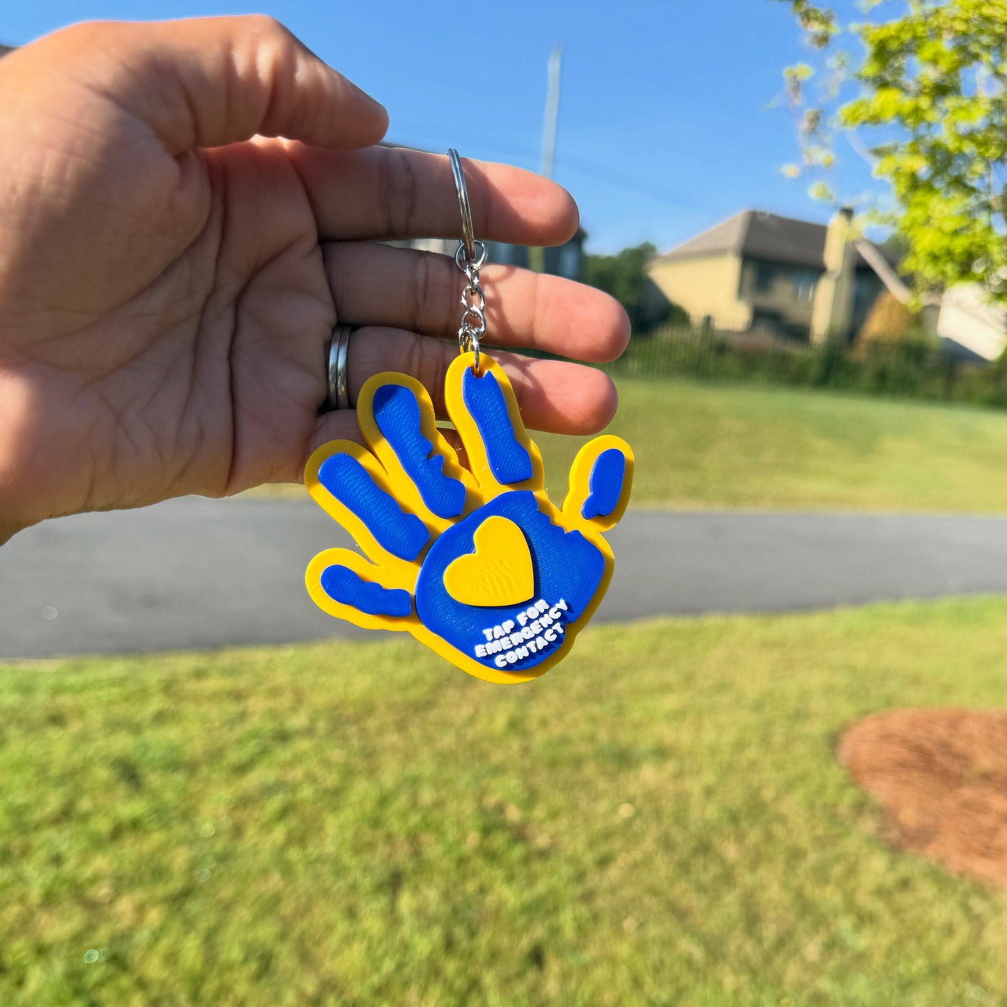 Personalized Down Syndrome Awareness NFC Emergency Contact Tag | Kids School Bag Safety Tag | Tap Phone Emergency ID | Custom Backpack Keychain