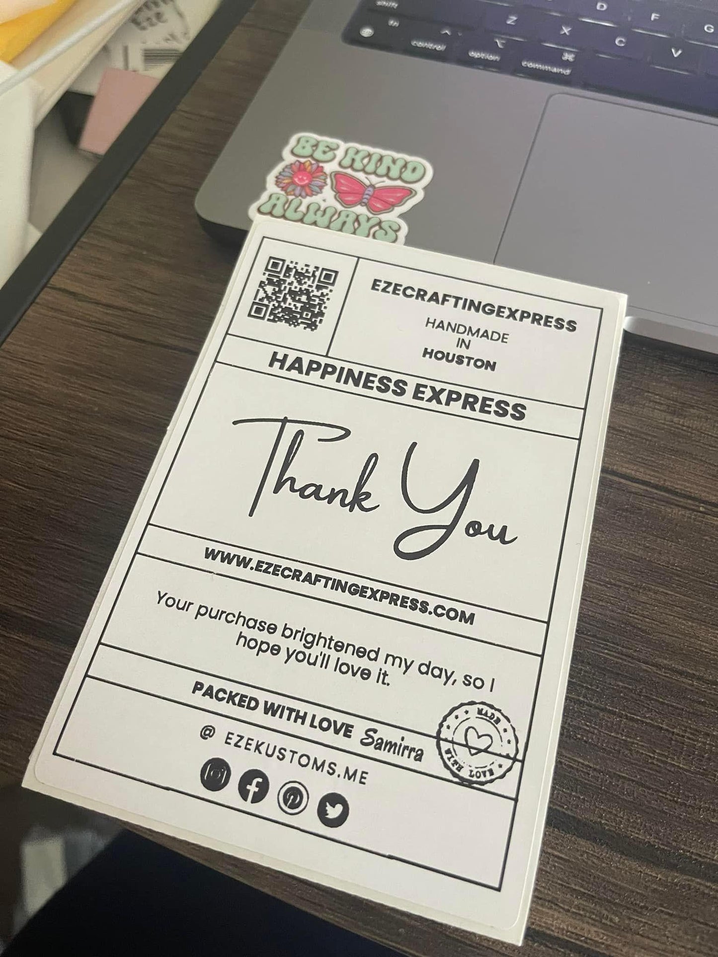Custom 4x6 Thank You Packaging Stickers