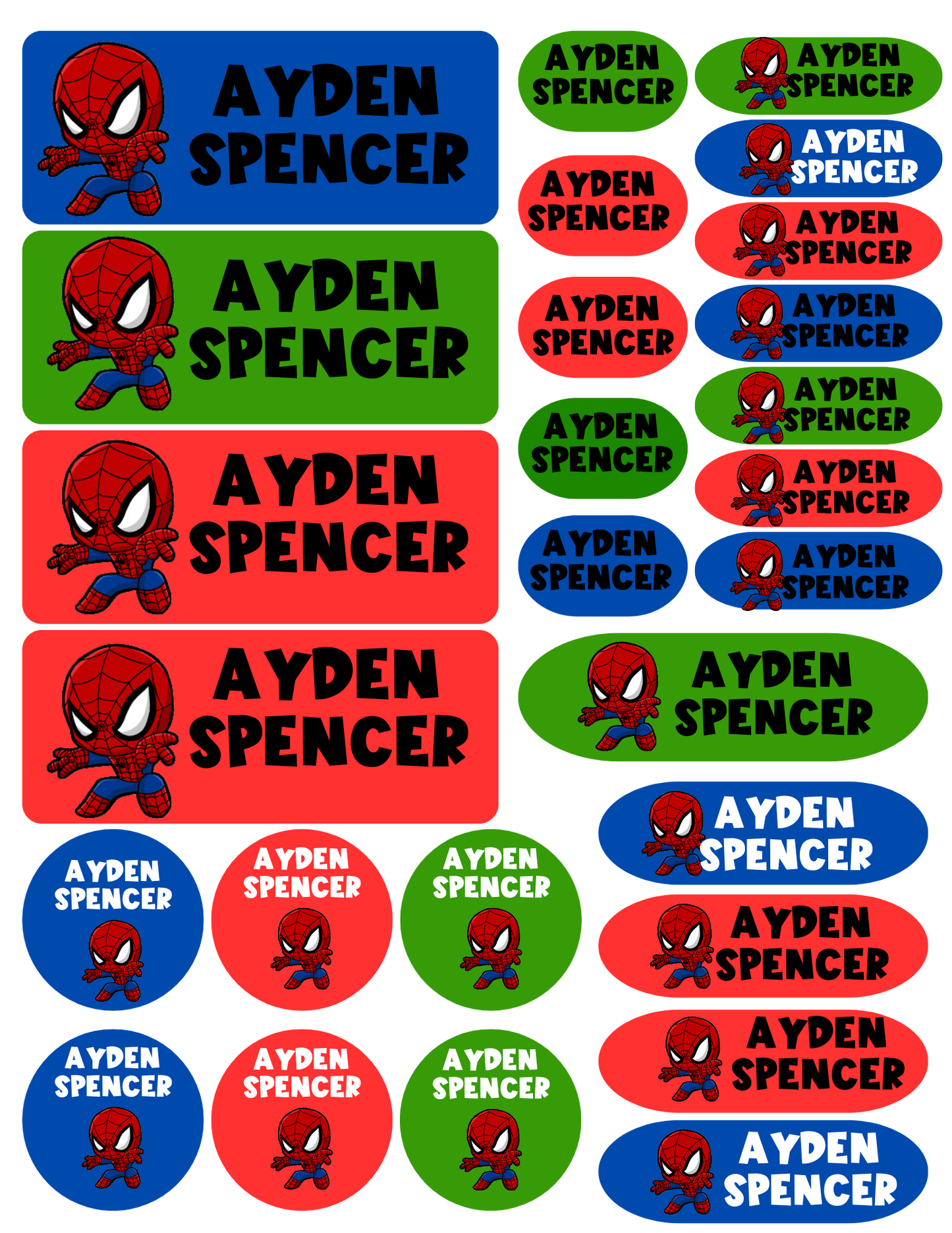 Back to school Custom Labels, personalized labels