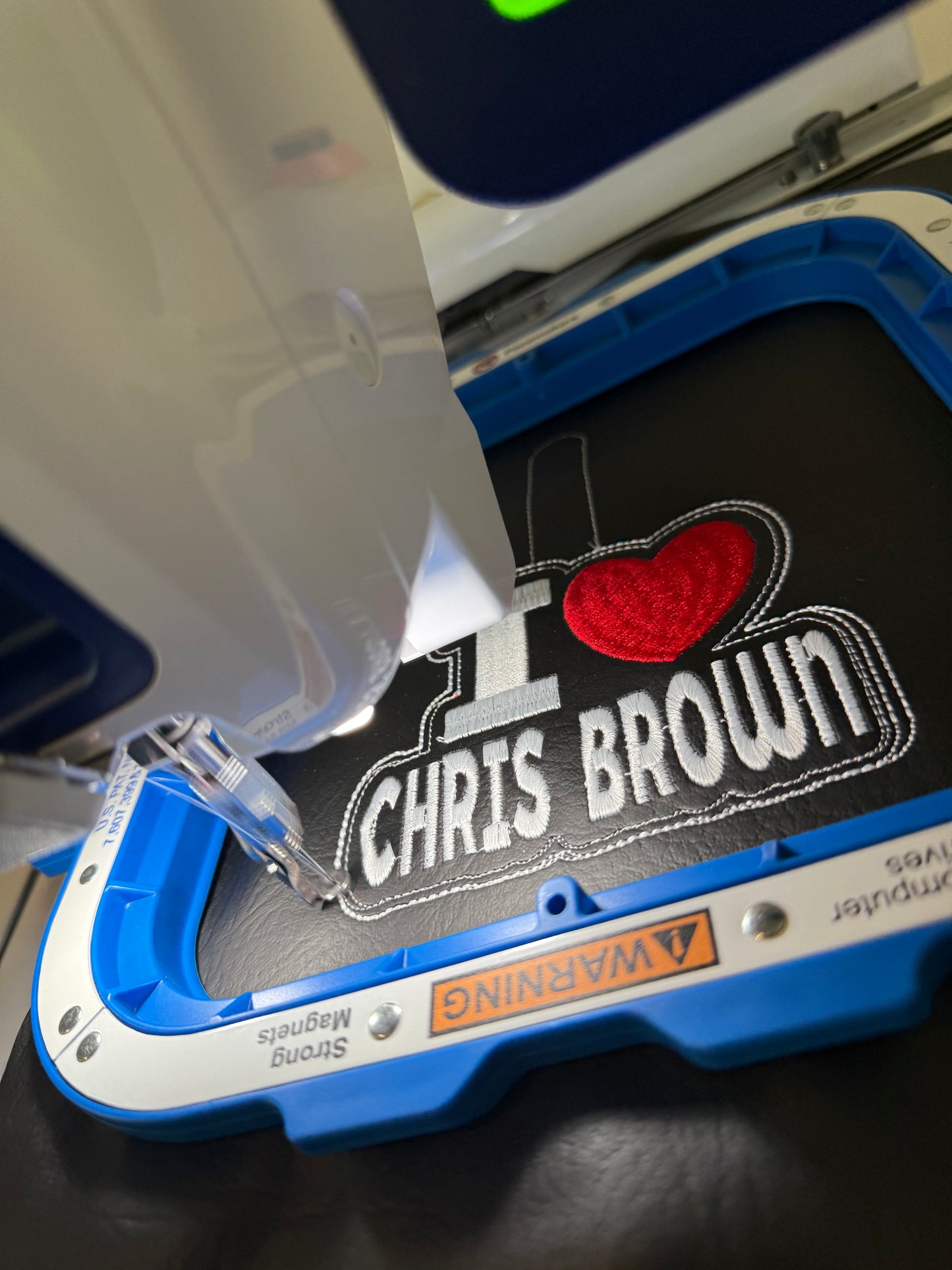 I heart chris brown embroidered Keychain- Fan keychain