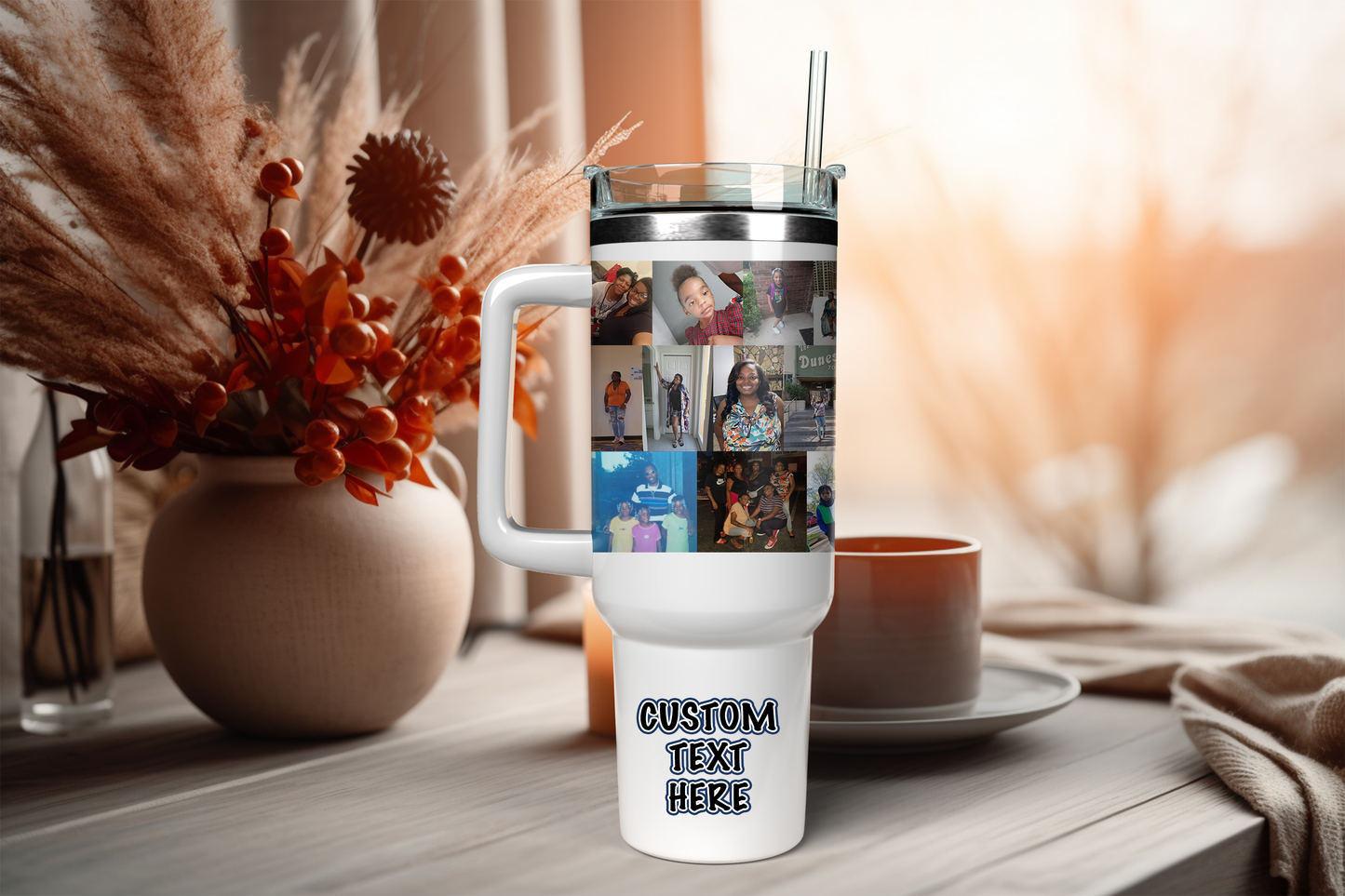 Custom 40oz Tumbler, Add Photo/ words, 40oz Stainless steel Tumbler, Personalized photo gift, Gift for him, Gift for her