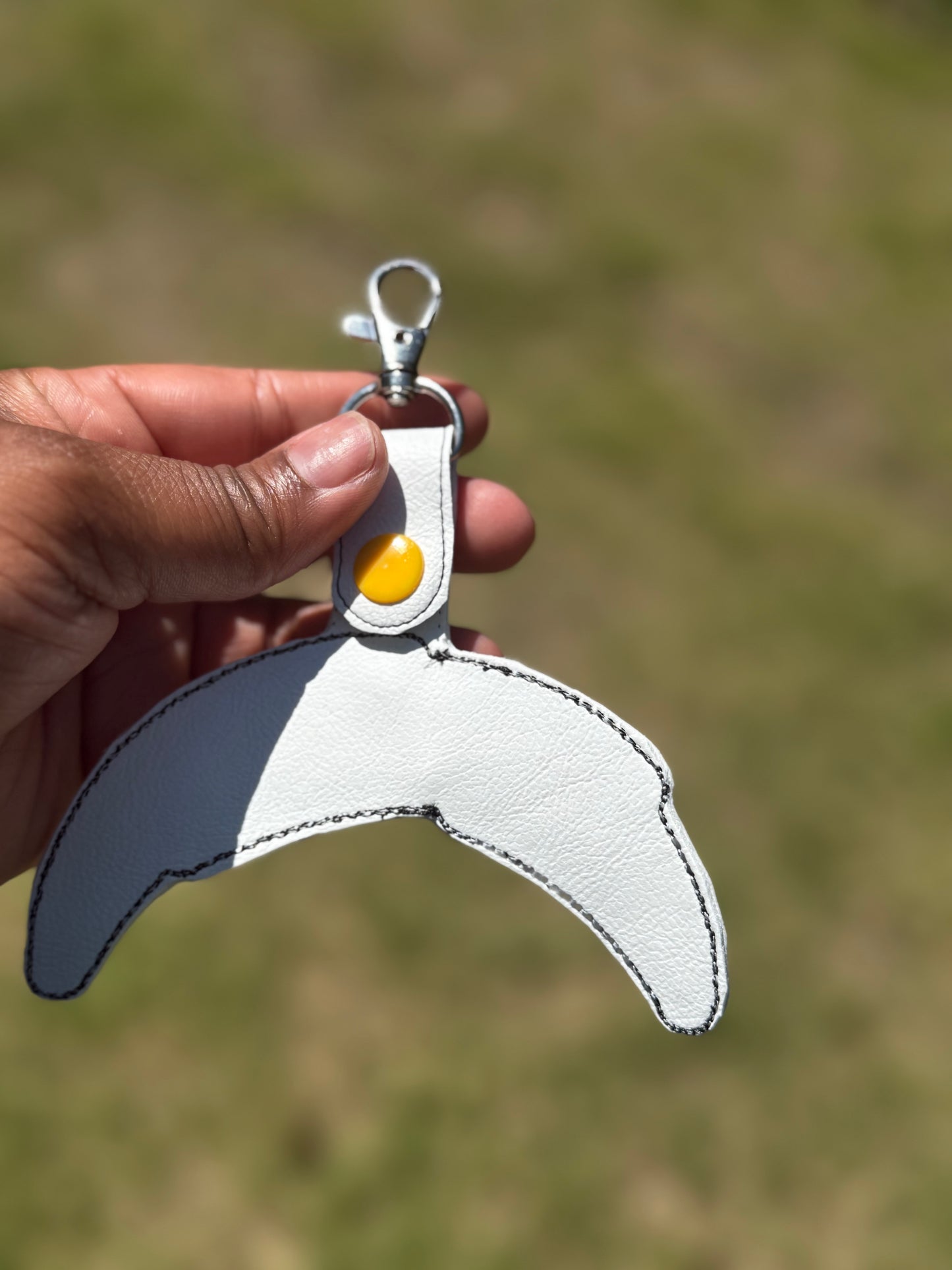 Chargers Bolt embroidered Keychain