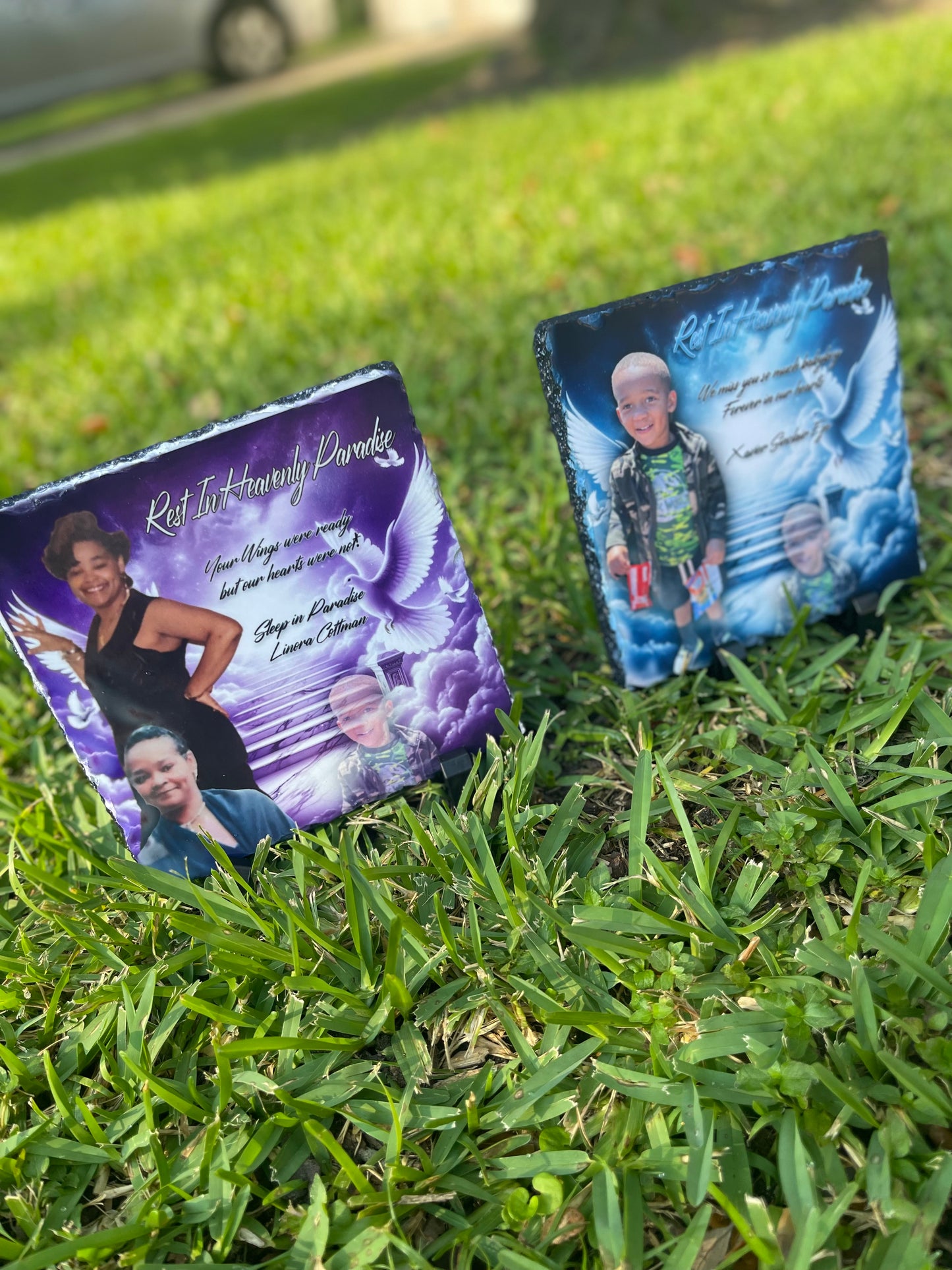 In Loving Memory Gift, Memorial Gift, personalized memorial, Photo Memorial, In Memory of Plaque, sympathy, Those we love don't go away- Custom Photo Slate