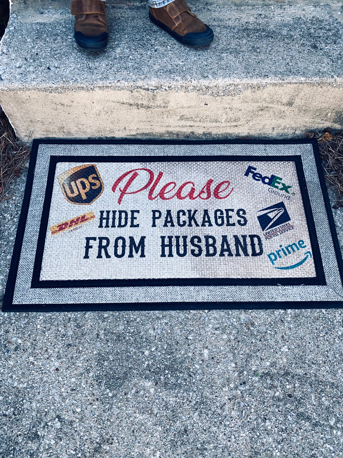 Personalized Doormat | Custom Door Mats | 18inx30 in - Gray