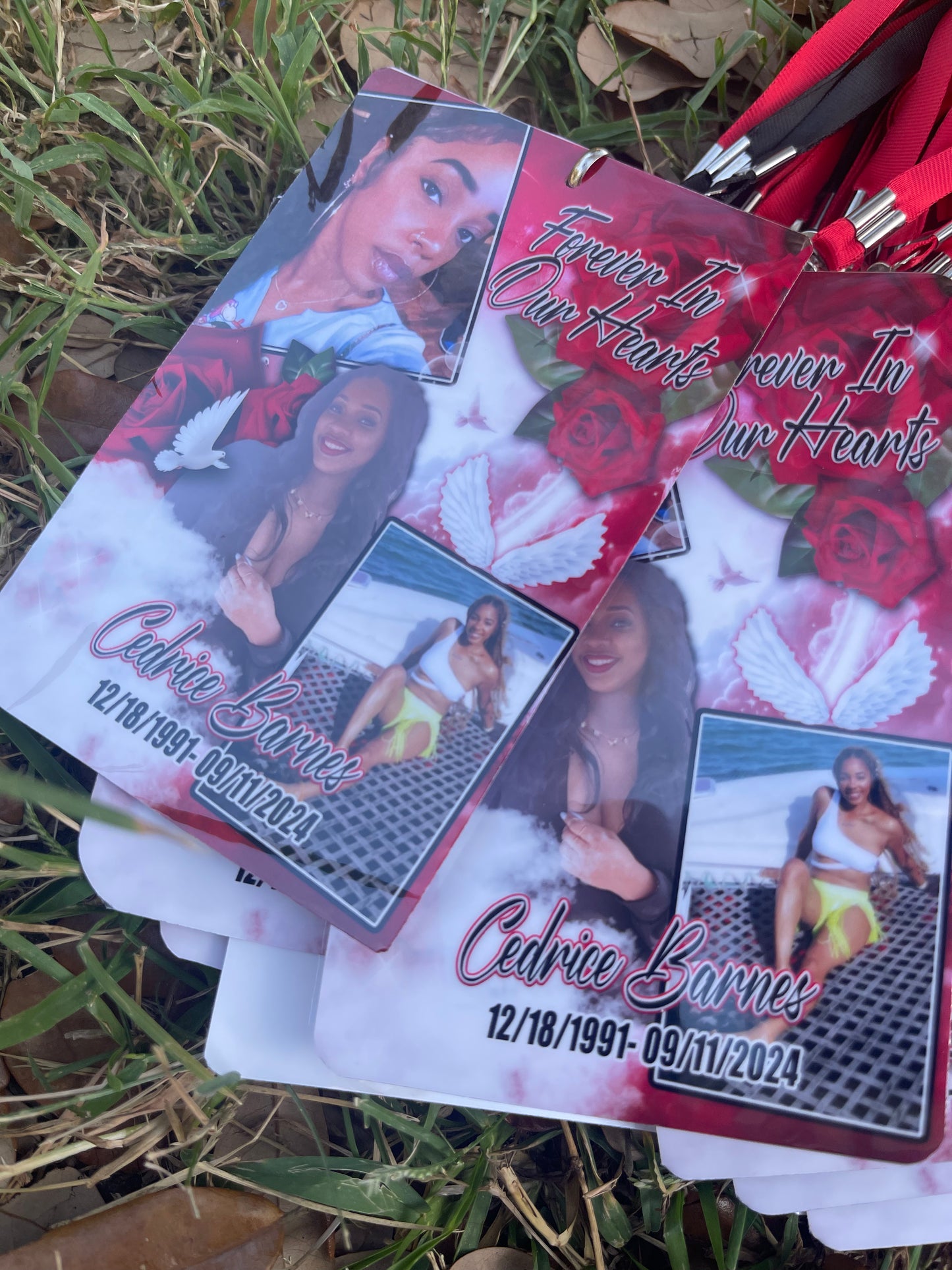 Custom designed RIP/ memorial Lanyard-Lanyard included, keepsake, memorial gift, rest in peace, rest in heaven