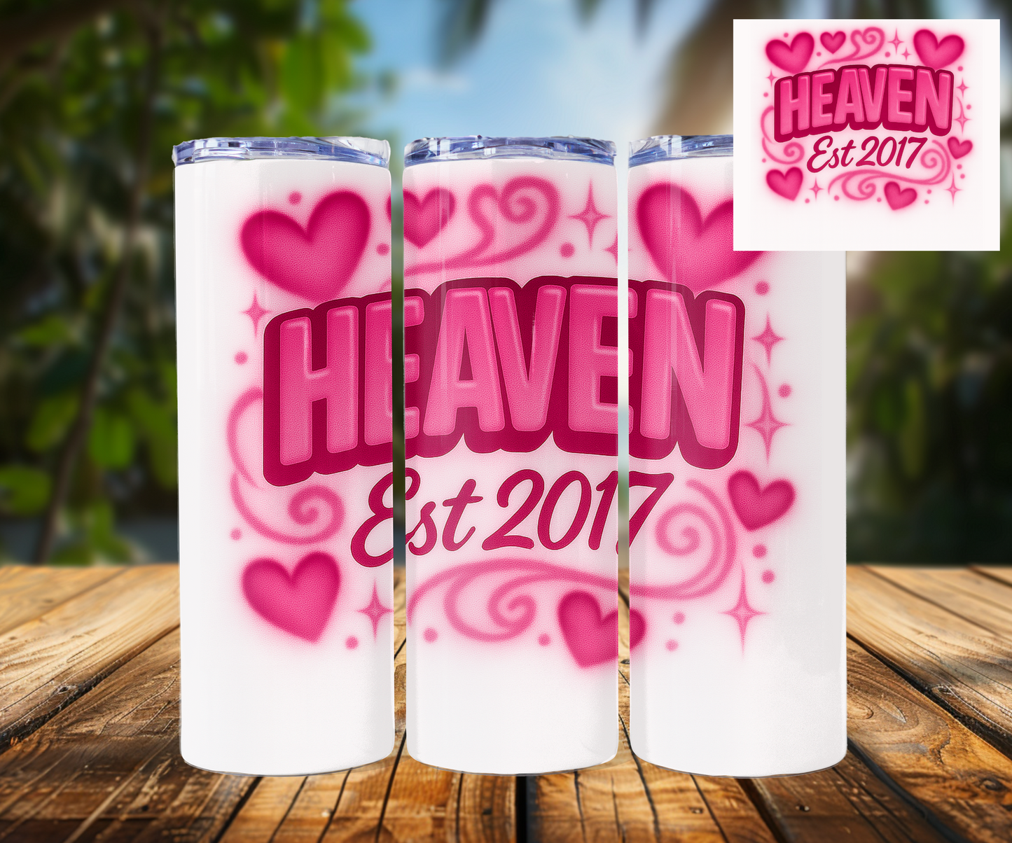 Spraypaint style tumbler 20oz stainless steel- Add name and color/ Ai generated