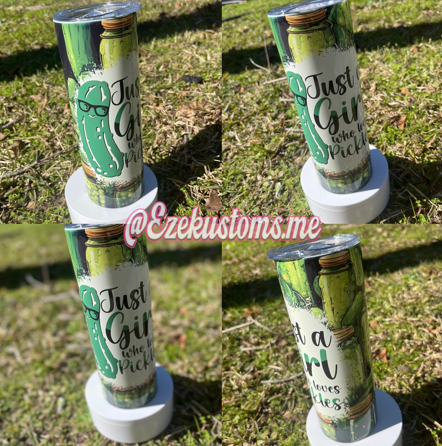 Just A Girl who loves PICKLES -20oz Stainless steel Tumbler