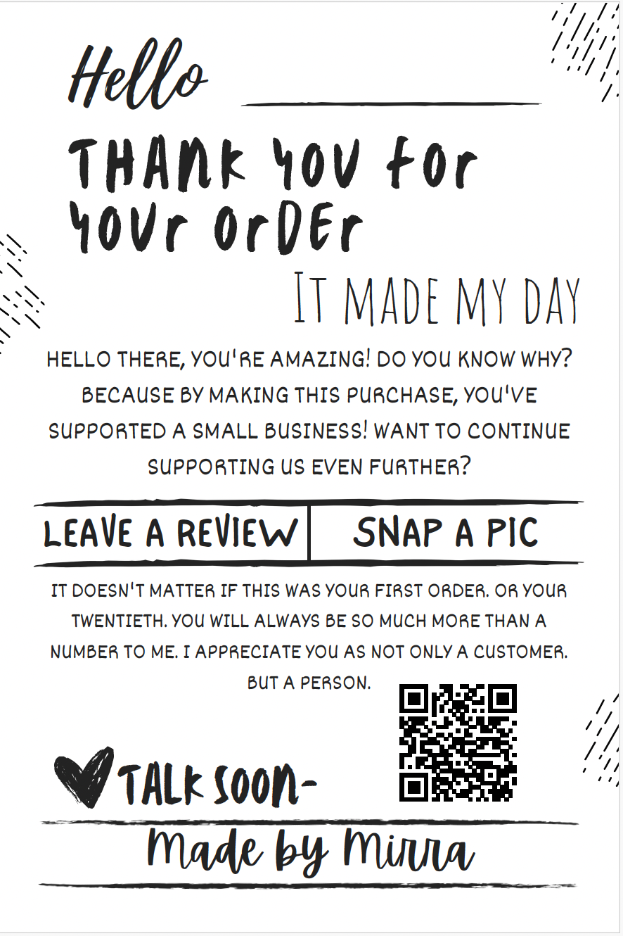 Custom Hello 4x6 Thank You Packaging Stickers (Copy)