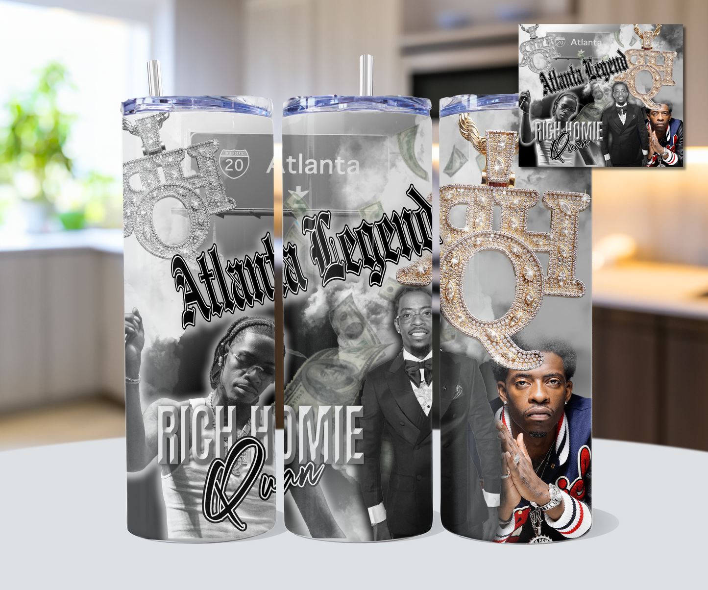 RICH HOMIE QUAN-20Stainless steel Tumbler