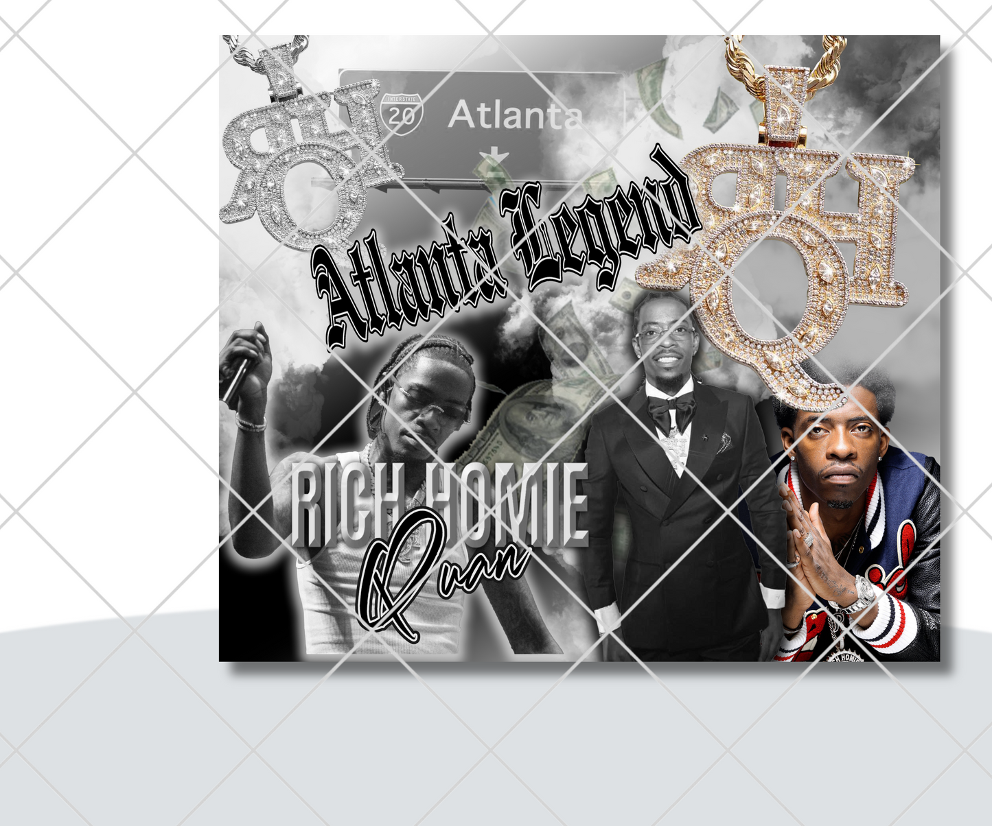RICH HOMIE QUAN-20Stainless steel Tumbler