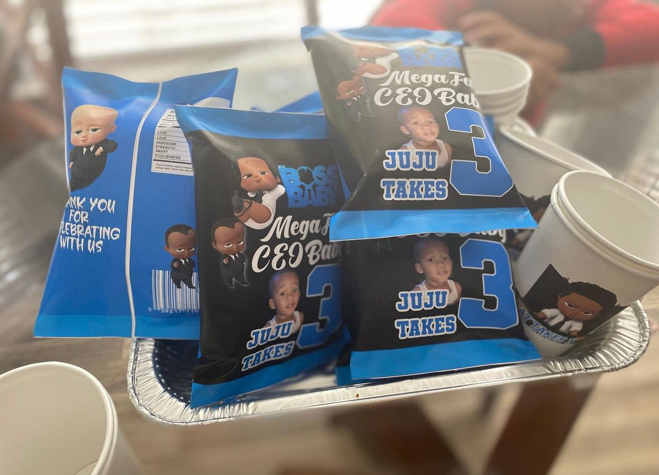Custom chip bags, Filled/ unfilled