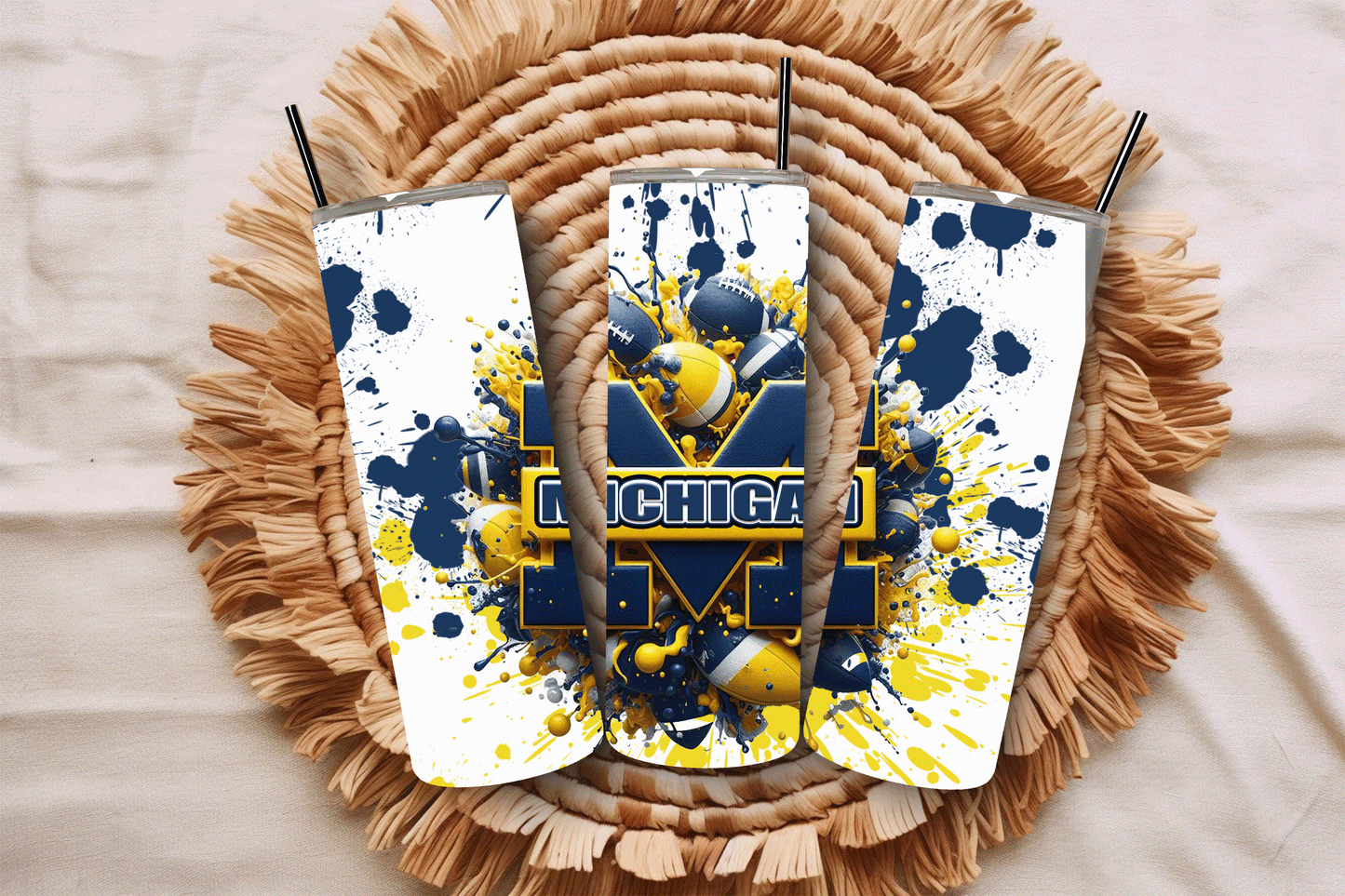 University of Michigan stainless steel Tumbler-2 Variation