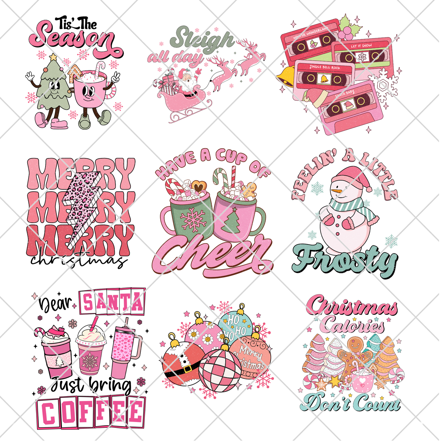 Christmas Sublimation Gang Sheet-9 images included