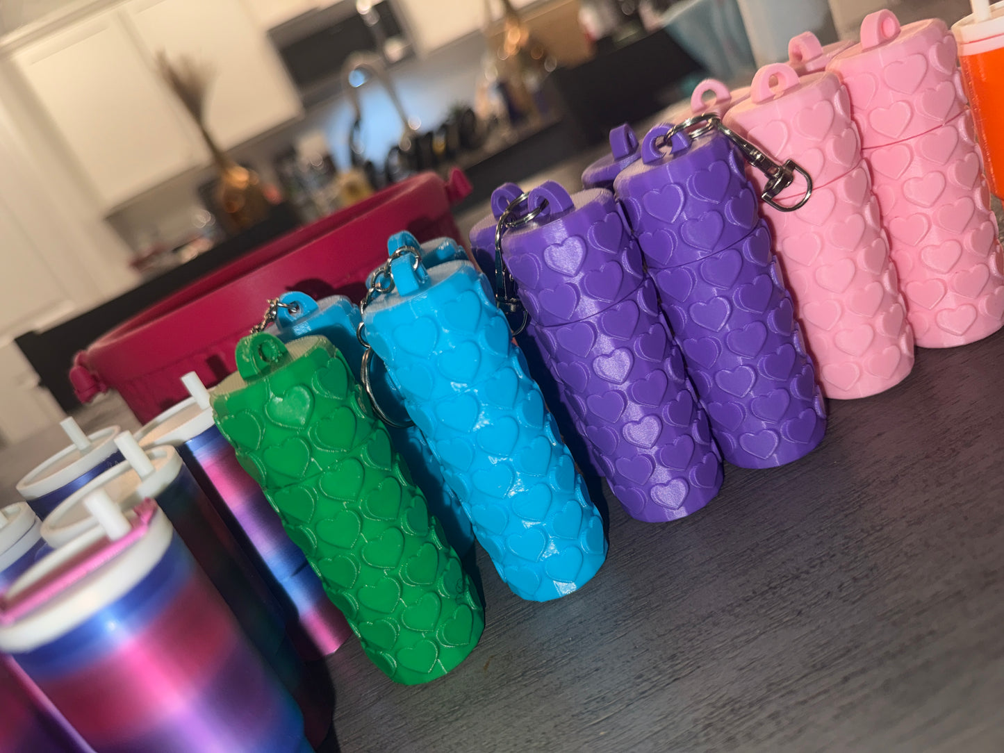 Chapstick Holder Keychain 3D Printed | Lip Balm Holder Cute Keychain | Travel Lip Balm Case | Aesthetic Gift for Her, Bestie, Stocking Stuffer
