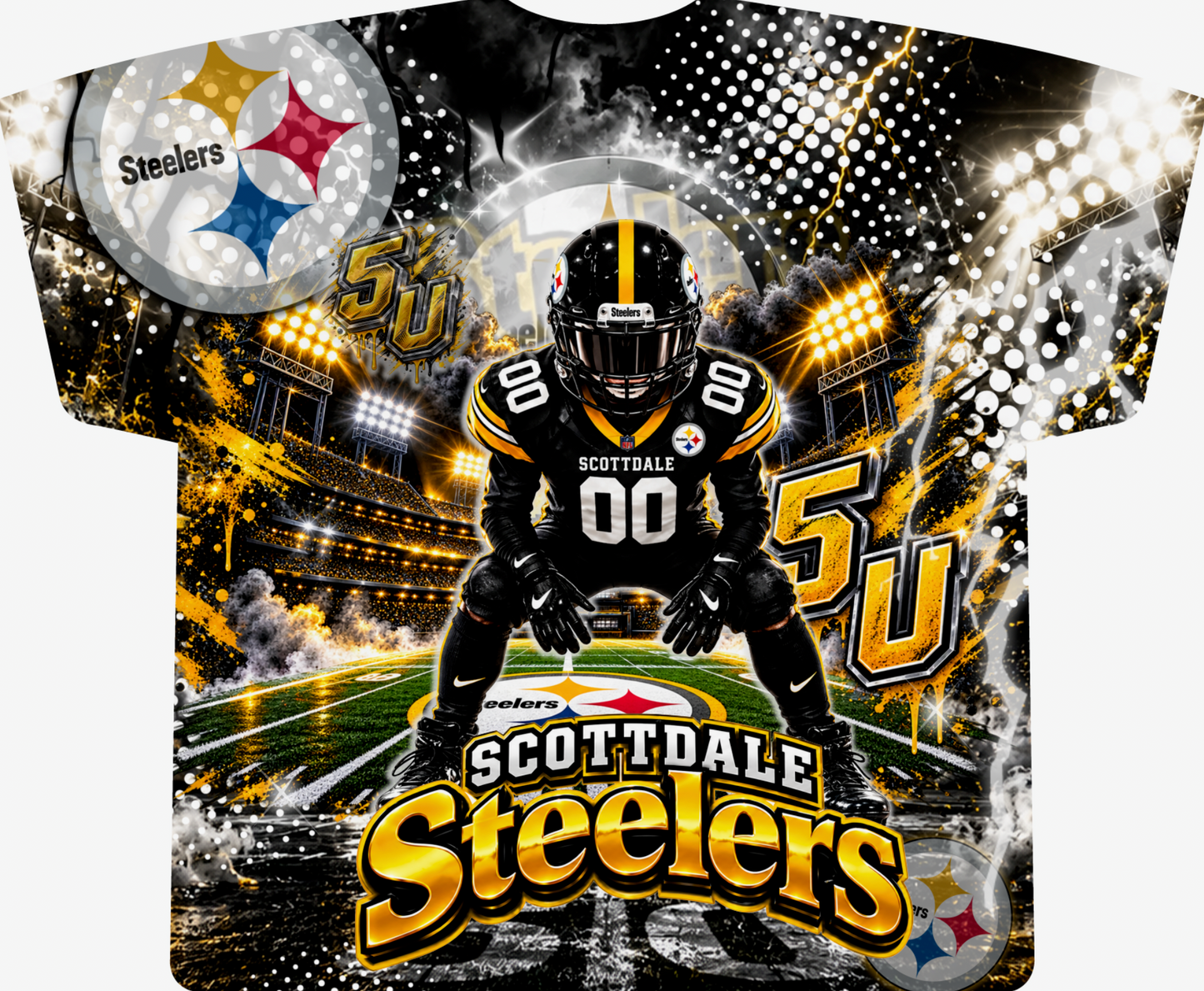 5U Scottsdale Steelers all over shirt