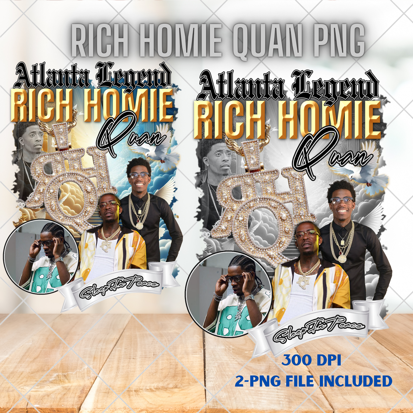 Rich Homie QUAN PNG FILES, Instant download only