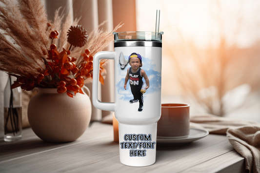 Custom 40oz Tumbler, Add Photo/ words, 40oz Stainless steel Tumbler, Personalized photo gift, Gift for him, Gift for her