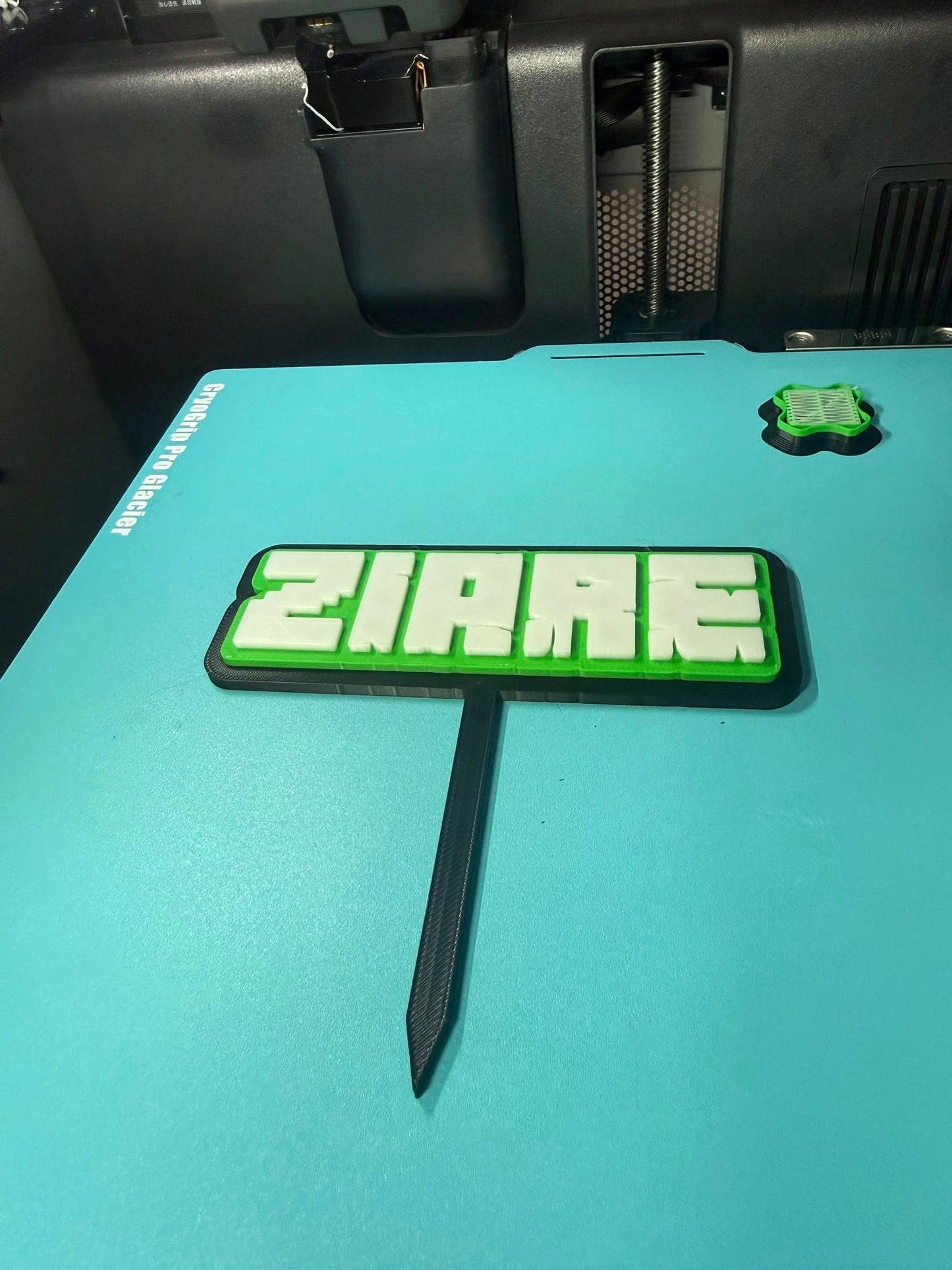 minecraft inspired pixelblock cupcake/ Cake topper- 3D PRINTED