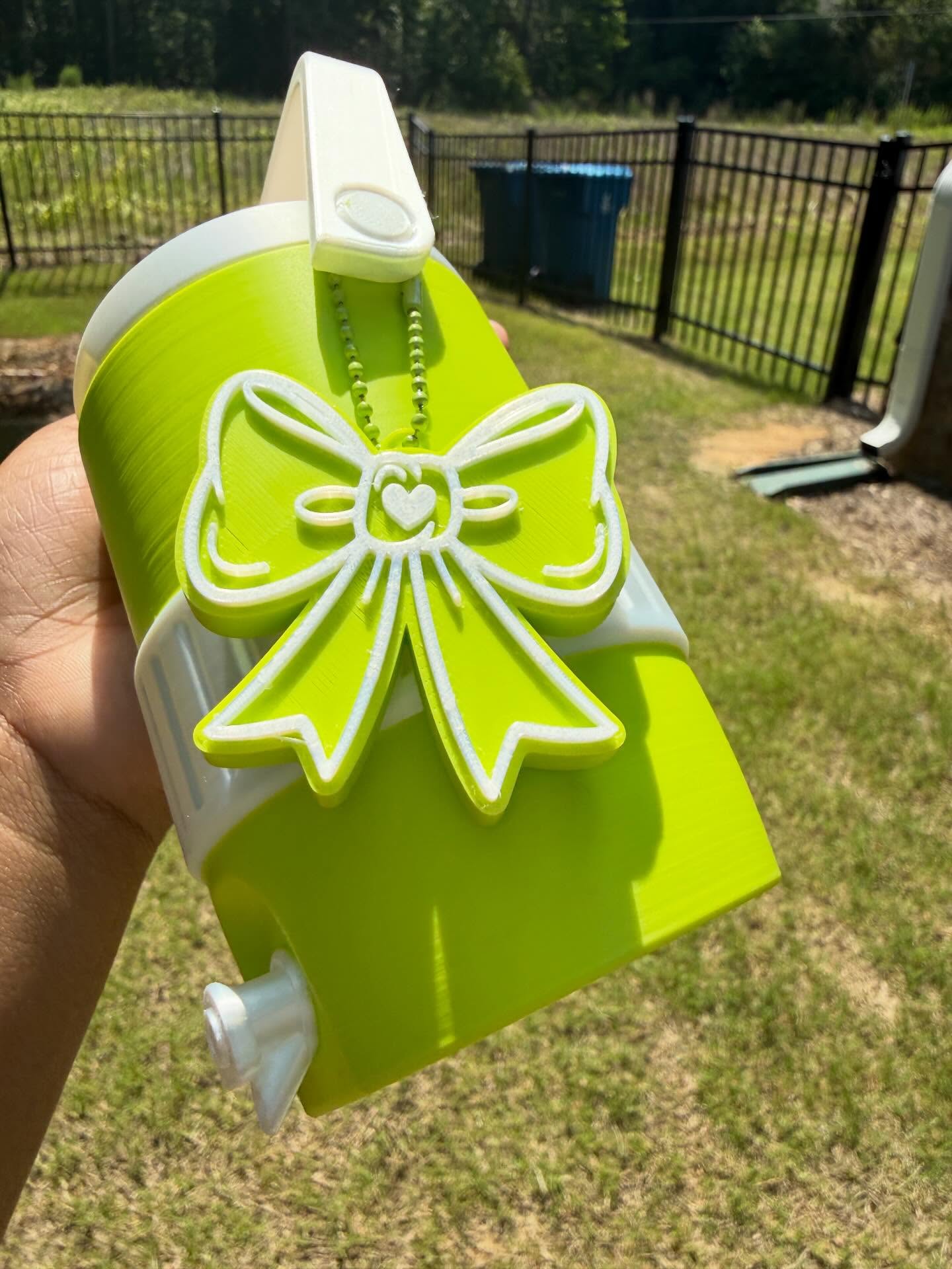 CAN Holder-12oz-3D printed 12oz slim can holder, Pretty Bow can opener included