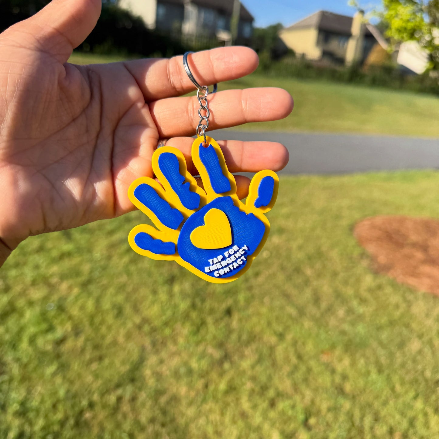 Personalized Down Syndrome Awareness NFC Emergency Contact Tag | Kids School Bag Safety Tag | Tap Phone Emergency ID | Custom Backpack Keychain