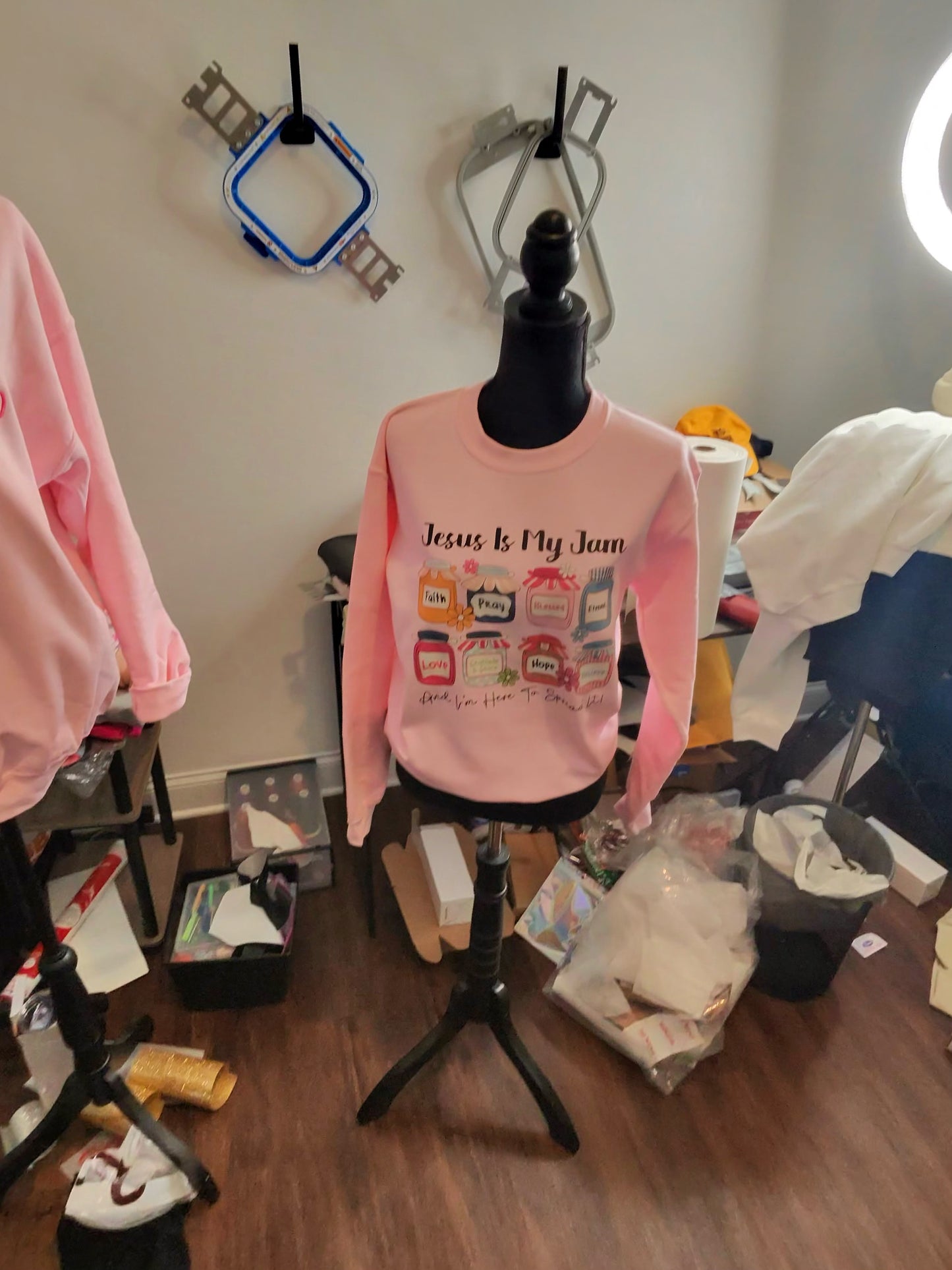 JESUS IS MY JAM SWEATSHIRT- pink