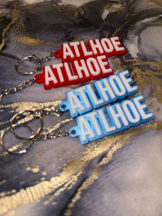 ATLHOE custom ATLANTA 3d printed keychains- Slogan, 3d printed(2 pack)