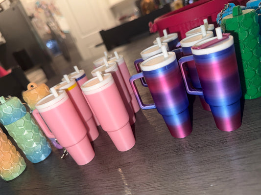 MINI STANLEY TUMBLER Chapstick Holder Keychain 3D Printed | Lip Balm Holder Cute Keychain | Travel Lip Balm Case | Aesthetic Gift for Her, Bestie, Stocking Stuffer (Copy)