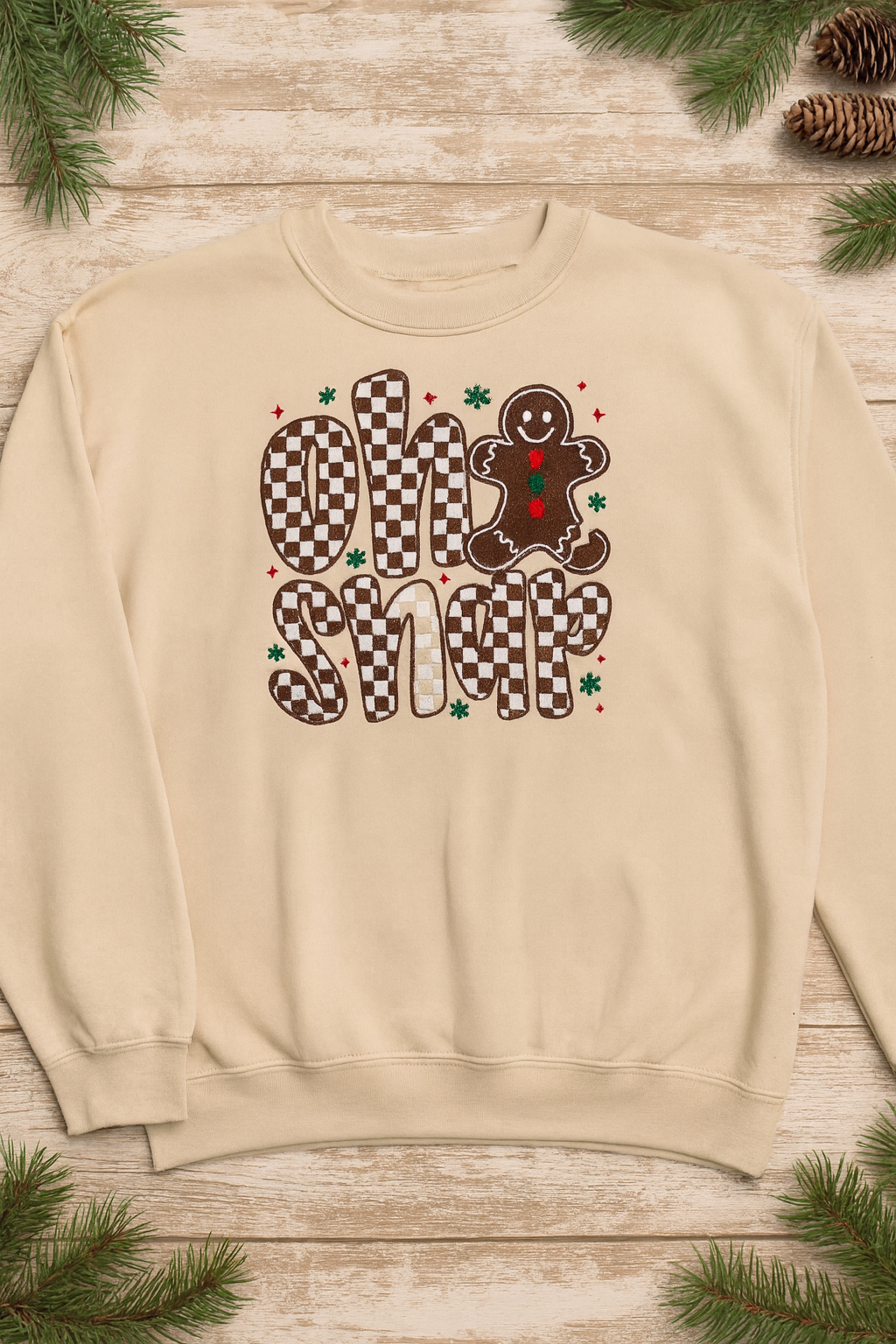 OH SNAP-GINGERBREAD EMBROIDERY SWEATSHIRT (Copy)