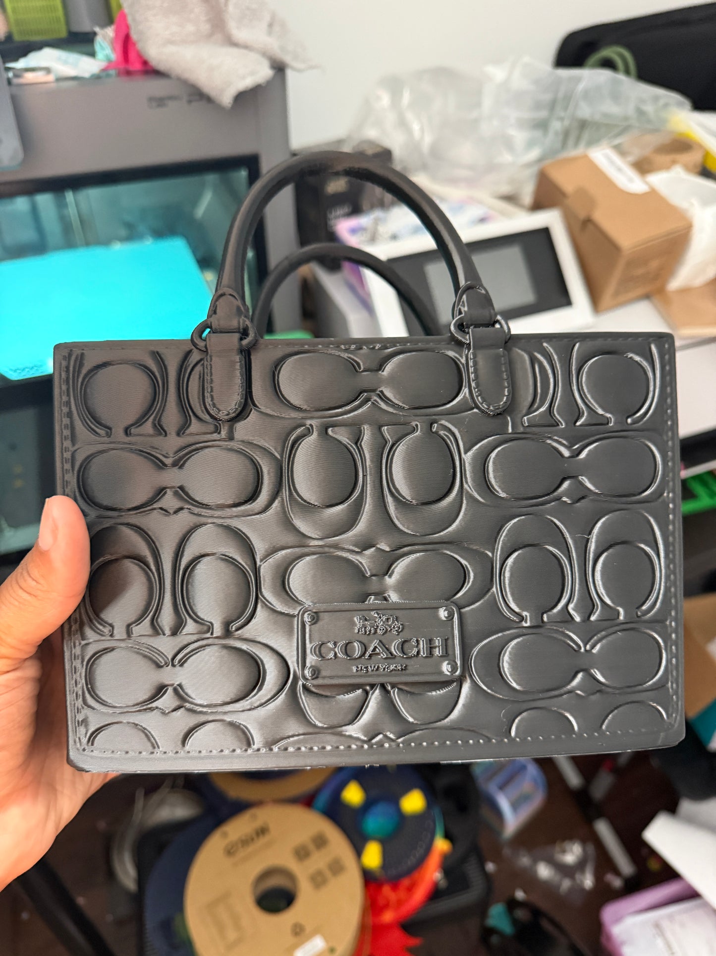 Luxury 3D Printed Handbag Planter Coach Inspired, Home Decor | Purse Plant Pot | Modern Succulent Planter | Cute Indoor Plant Decor | Unique Gift for Plant Lovers