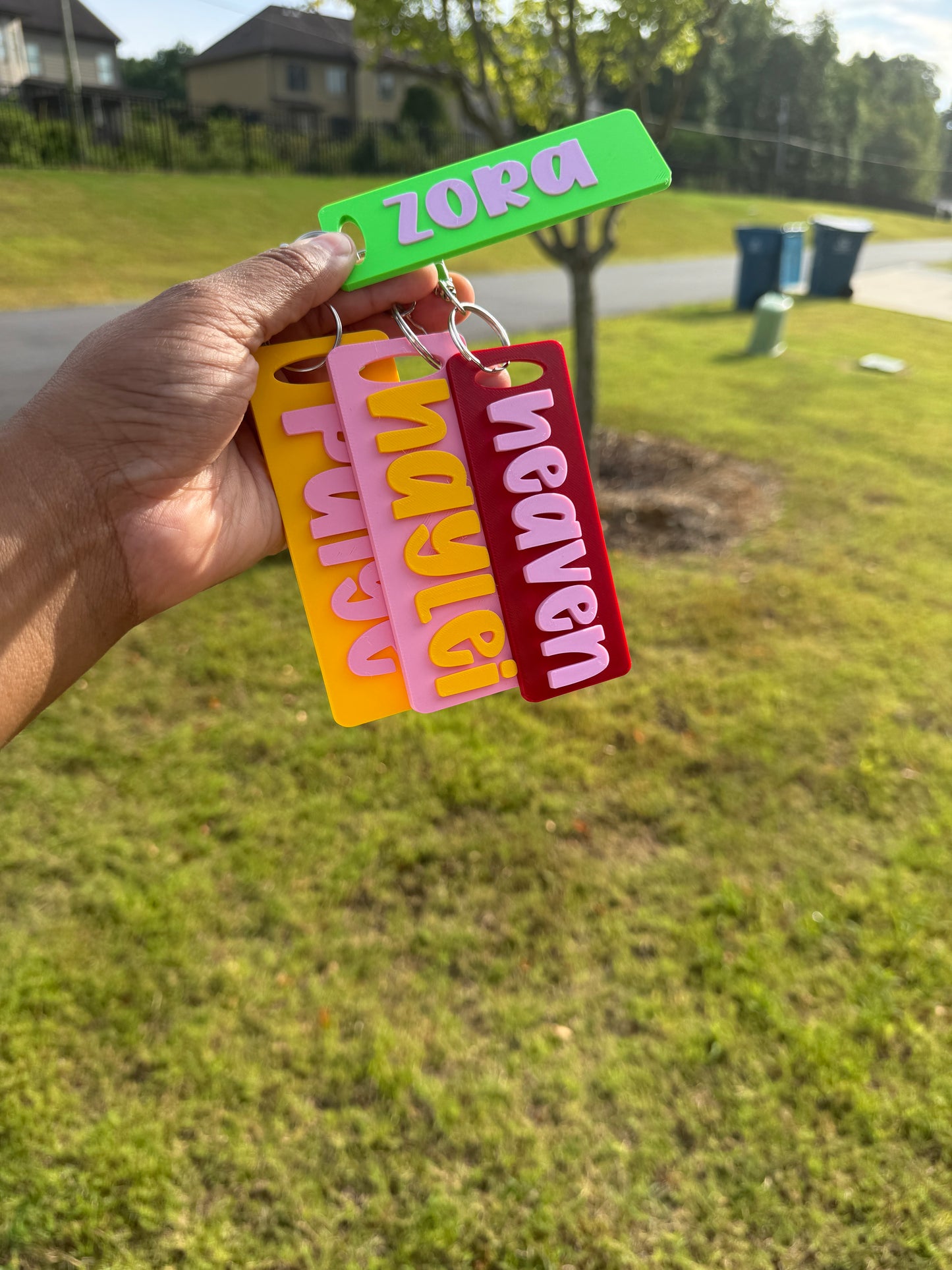 Custom Name bag tag/ Keychain, sports bag keychain-3d printed