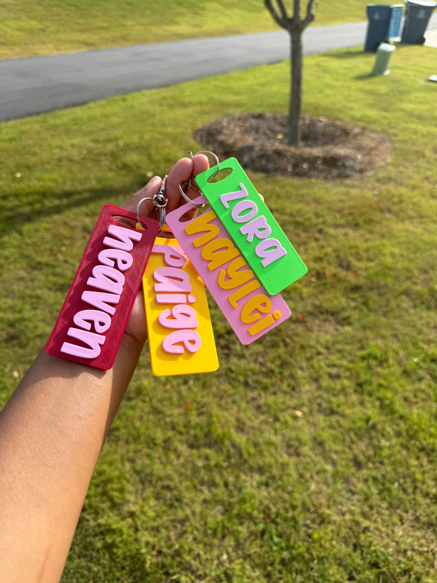Custom Name bag tag/ Keychain, sports bag keychain-3d printed