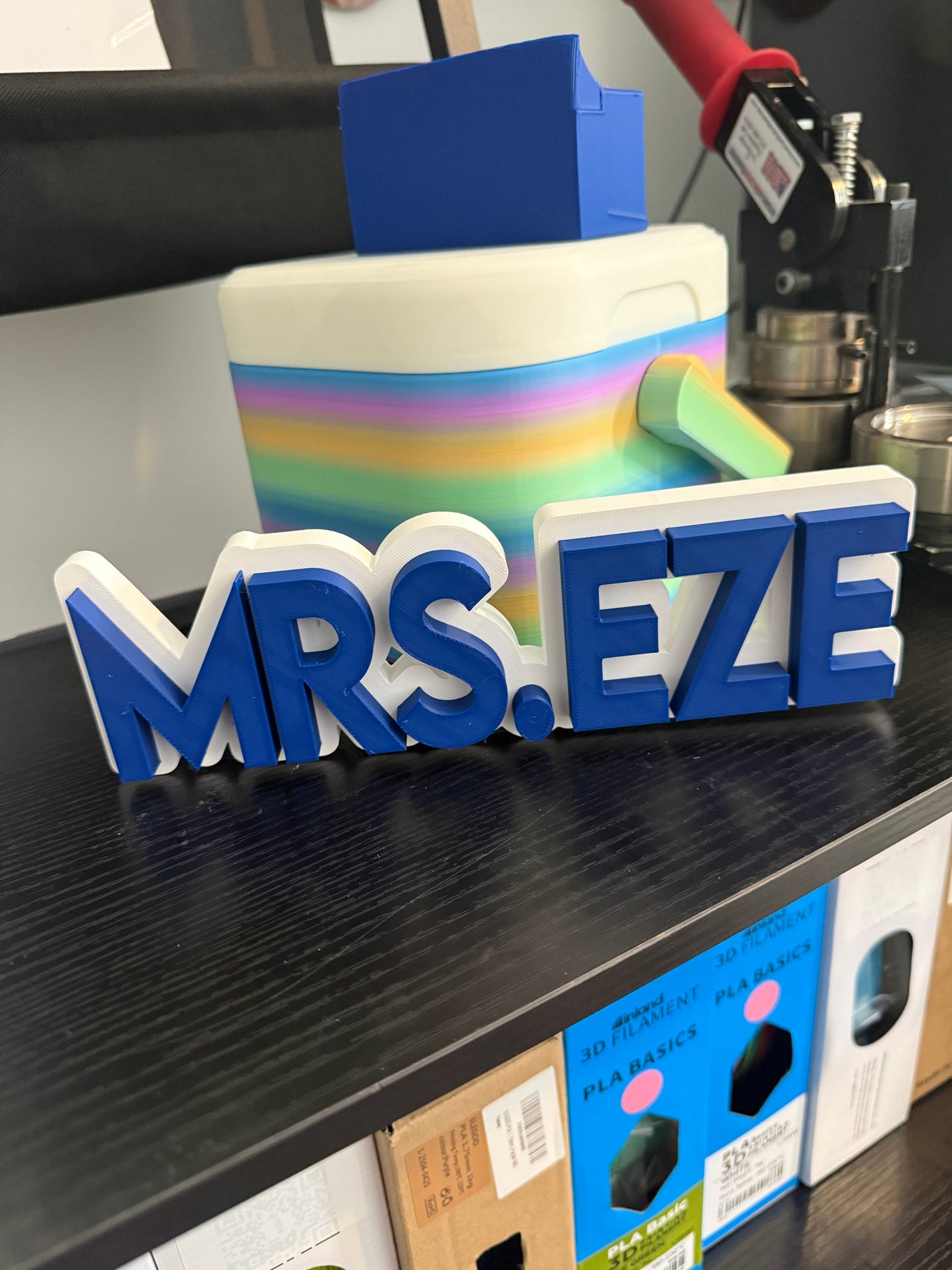 Custom 3D printed NAME PLATE -Personalized, Teacher appreciation, name plate gift -PLA PLASTIC MADE