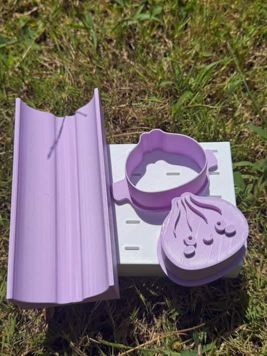 3D Printed Dumpling Cookie Cutter | Food-Grade Cake Pop Cutter | Custom Baking Tool