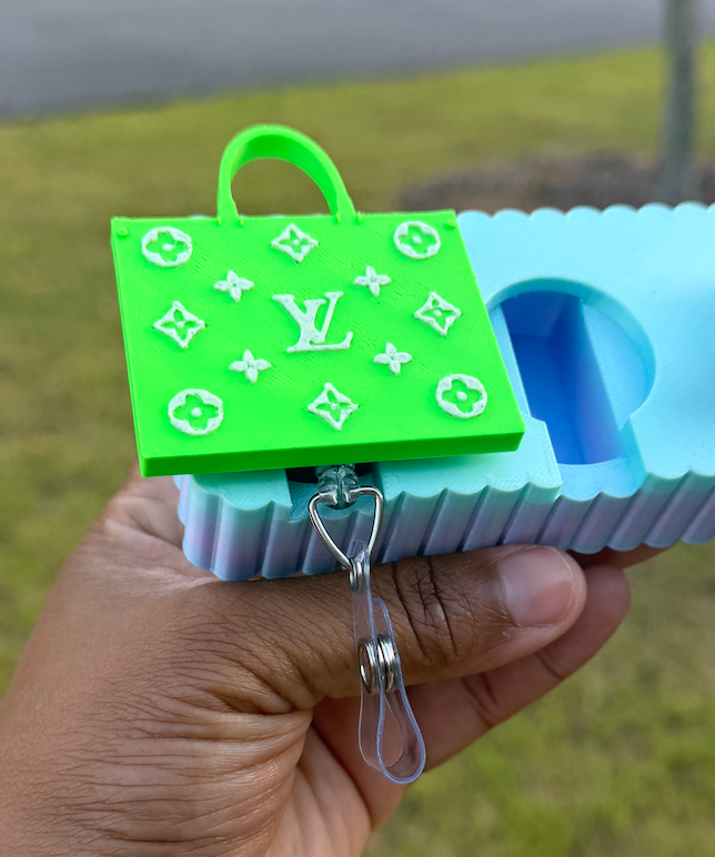 XL luxury bag Inspired Badge reel