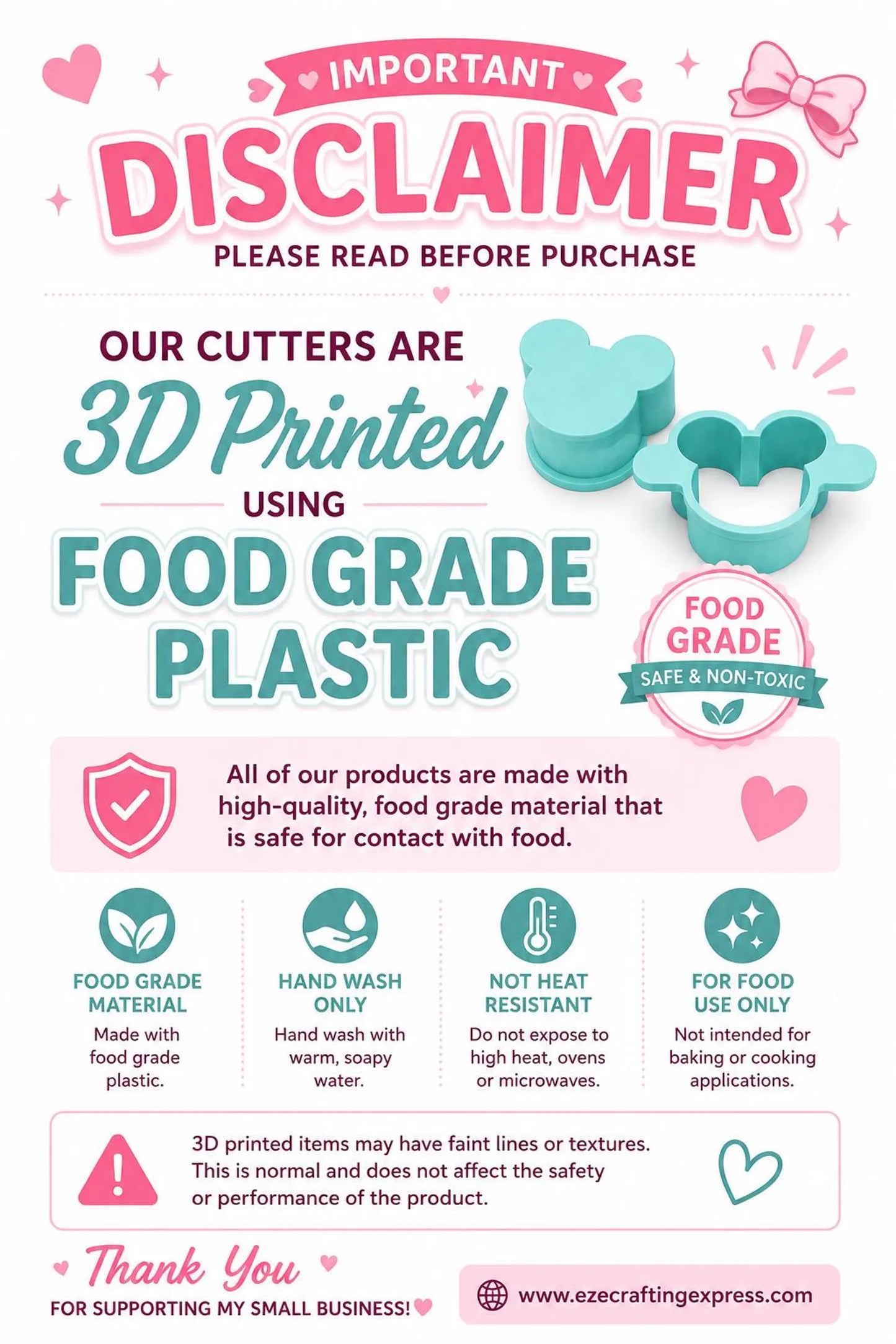 3D Printed Dumpling Cookie Cutter | Food-Grade Cake Pop Cutter | Custom Baking Tool