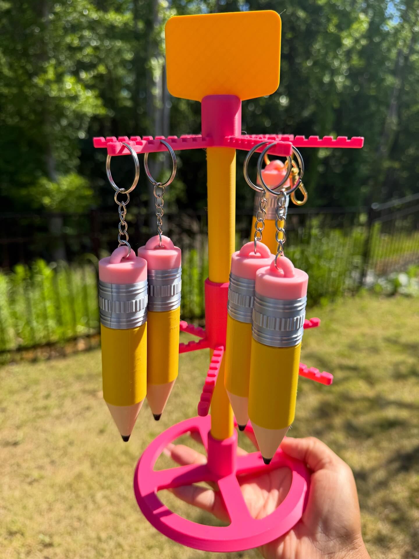Pencil Chapstick Holder Keychain 3D Printed | Lip Balm Holder Cute Keychain | Travel Lip Balm Case | Aesthetic Gift for Her, Bestie, Stocking Stuffer